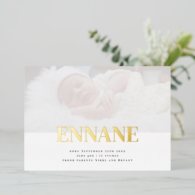 Invitation simple Thanku Foil (Debout devant)