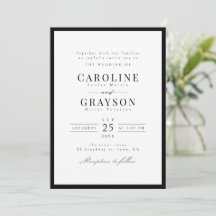 Simple Typographie Élégante Mariage Classique