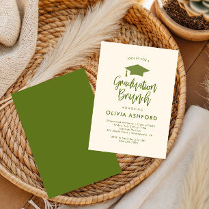 Invitation simple Vert Déjeuner de Tendance fête de remise de