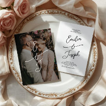 Simple Whimsical Handwritten Wedding Photo
