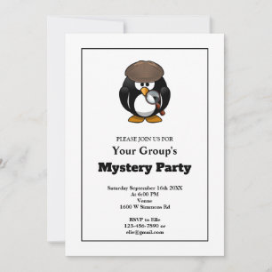 Invitation simple White Mystery Party