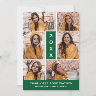 INVITATION SIMPLEMENT CHIC PHOTO COLLAGE GRADUATION INVITATIO