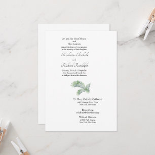 Invitation Simplement Élégant Palmiers Tropicaux Parents Divo
