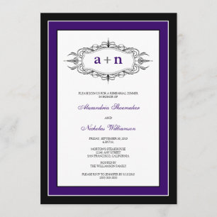 Invitation simplement élégante de dîner de