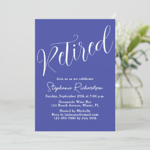 Invitation Simplement Moderne Script Lavender Retraite