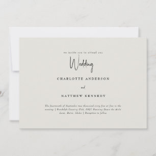 Invitation Simplement nous Crème Pas de parents Mariage