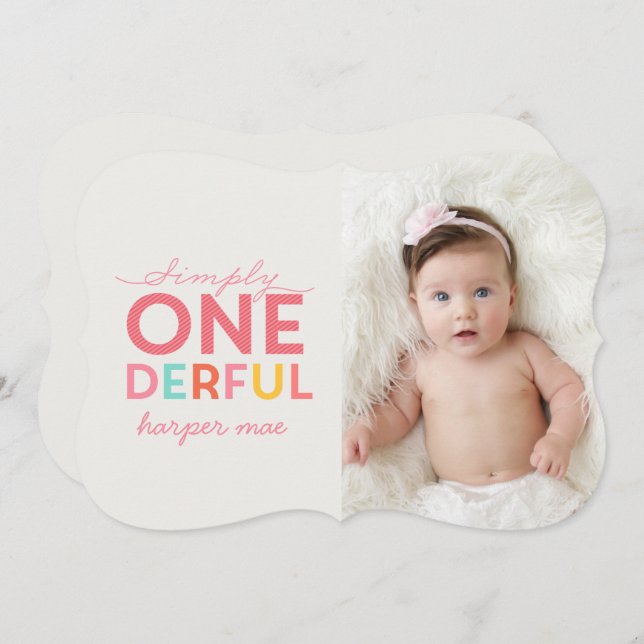 INVITATION SIMPLEMENT ONÉRÉ MERVEILLEUX (Devant / Derrière)