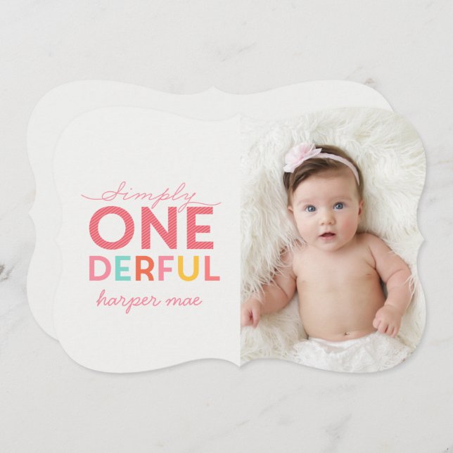 INVITATION SIMPLEMENT ONÉRÉ MERVEILLEUX (Devant / Derrière)