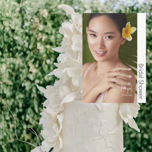 Invitation Simplement Sa Fête des mariées Photo Mariée Modern (Créateur téléchargé)