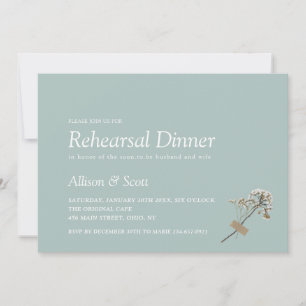 Invitation Simples Pressions À Main Minimale Dîner De Répétit