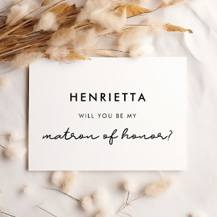 Invitation Simples seras-tu ma Mère d'honneur ?