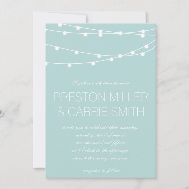 Invitation Simplicité de mariage lumineux| Mariage (Devant)