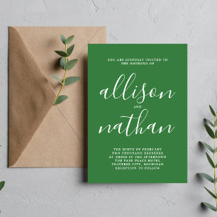 Invitation Simplicité réelle 1 Mariage minimaliste de prairie