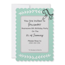 Invitation Simplistic Dinosaur