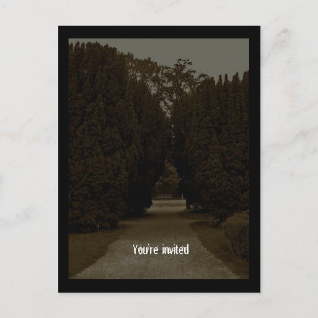 Invitation sinistre de partie de Halloween (Devant)