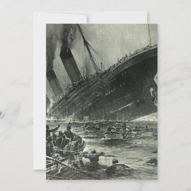 Invitation Sinking RMS Titanic (Devant)