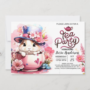 Invitation Sip and See Bunny Baby shower