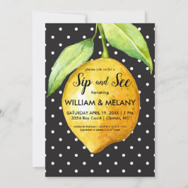 Invitation Sip and See : Un Baby shower à cobe d'agrumes