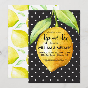 Invitation Sip and See : Un Baby shower à cobe d'agrumes