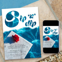 Sip n Dip Pool Party Typographie Super été