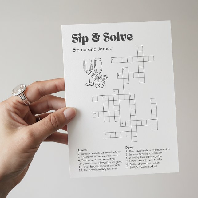 Invitation Sip Personnalisé Et Résoudre Le Mot De Mariage Cro (Créateur téléchargé)