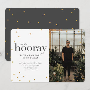 Invitation Sip sip honore moderne élégant anniversaire fête