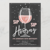 Sip Sip Hooray Chalkboard Russe Adulte Anniversair