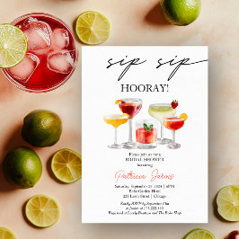 Invitation Sip Sip Hooray Cocktail Fête des mariées Party
