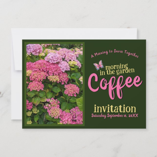 Invitation Sip Smile & Celebrate Coffee Morning in the Garden (Devant)