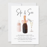 Sip & Voir Elegant Aquarelle Rose Baby Girl