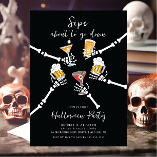 Invitation Sips Sur Le Point De Descendre Halloween