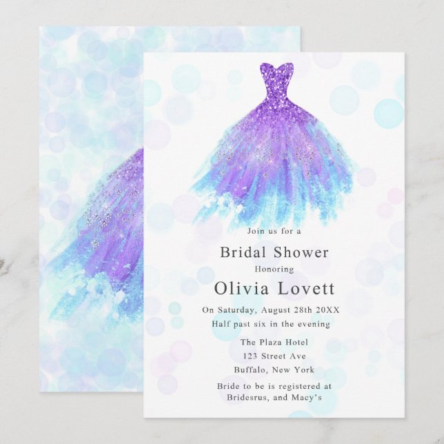 Invitation Sirène Bohemian Bridesmaid robe Fête des mariées (Devant / Derrière)