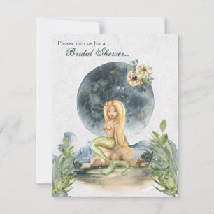 Invitation Sirène d'aquarelle et Fête des mariées de Pleine l