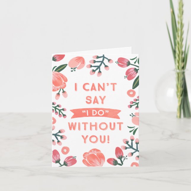 Invitation Sirène Florale | Bridesmaid (Devant)