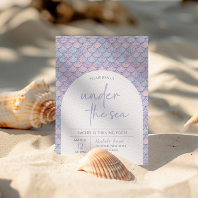 Invitation Sirène sous la fête d'anniversaire de la mer (Créateur téléchargé)