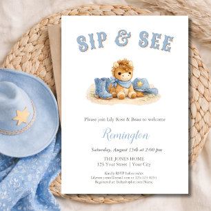 Invitation Sirotez et voyez petit cow-boy occidental bébé gar