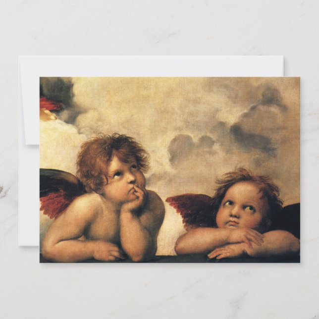 Invitation Sistine Madonna Angels par Raphael Sanzio (Devant)