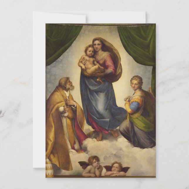 Invitation Sistine Madonna par Rapahel (Devant)
