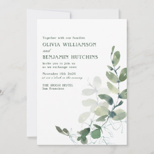 Invitation Site Rustique Mariage Botanique Eucalyptus