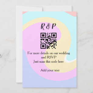 Invitation site web mariage rsvp q r code ajouter nom texte