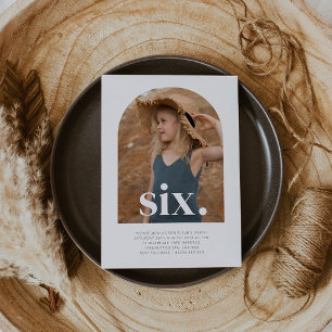 Invitation Six Arches Photo Anniversaire