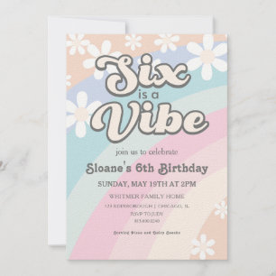 Invitation Six est une Vibe Super Retro Rainbow Daisy