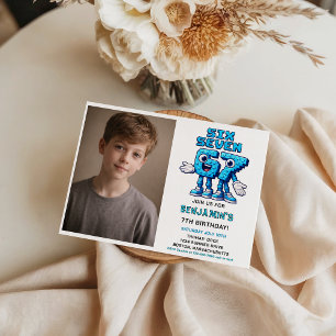 Invitation Six Seven Meme 7e Anniversaire Drôle Tendance