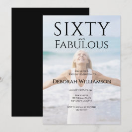 Invitation Sixty and Fabulous Photo 50th Birthday Party 