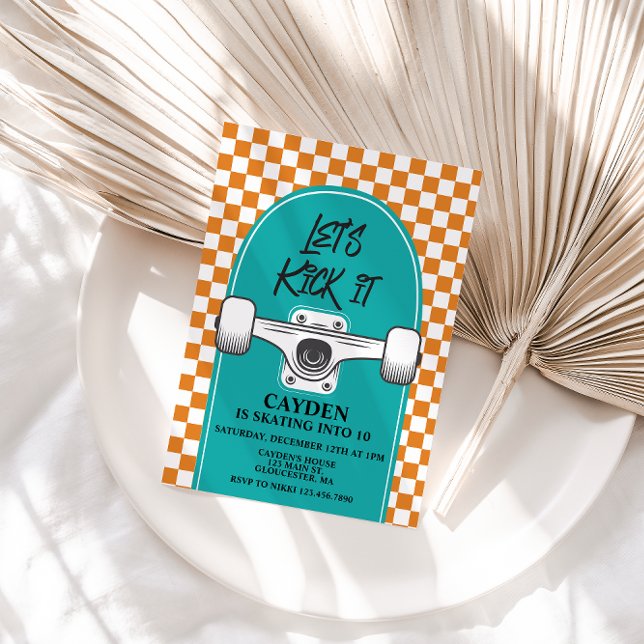 Invitation Skateboard On va le lancer Anniversaire (Créateur téléchargé)