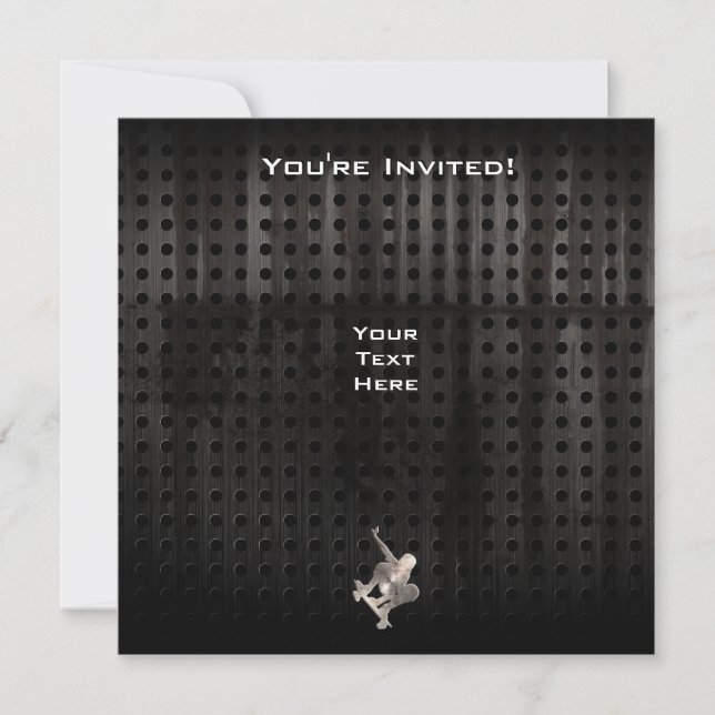 Invitation Skateboards; Noir Cool (Devant)