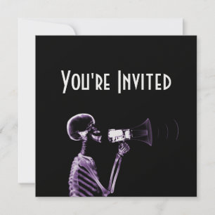 INVITATION SKELETON DE LA VISION X-RAY SUR MEGAPHONE - PURPLE