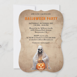 Invitation Skeleton Ghost Jack O’Lanterns