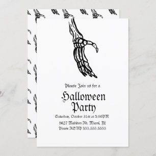 Invitation Skeleton Halloween Halloween fête d'anniversaire