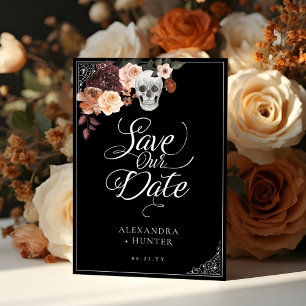 Invitation Skeleton Hand Ring Goth Mariage de automne Enregis